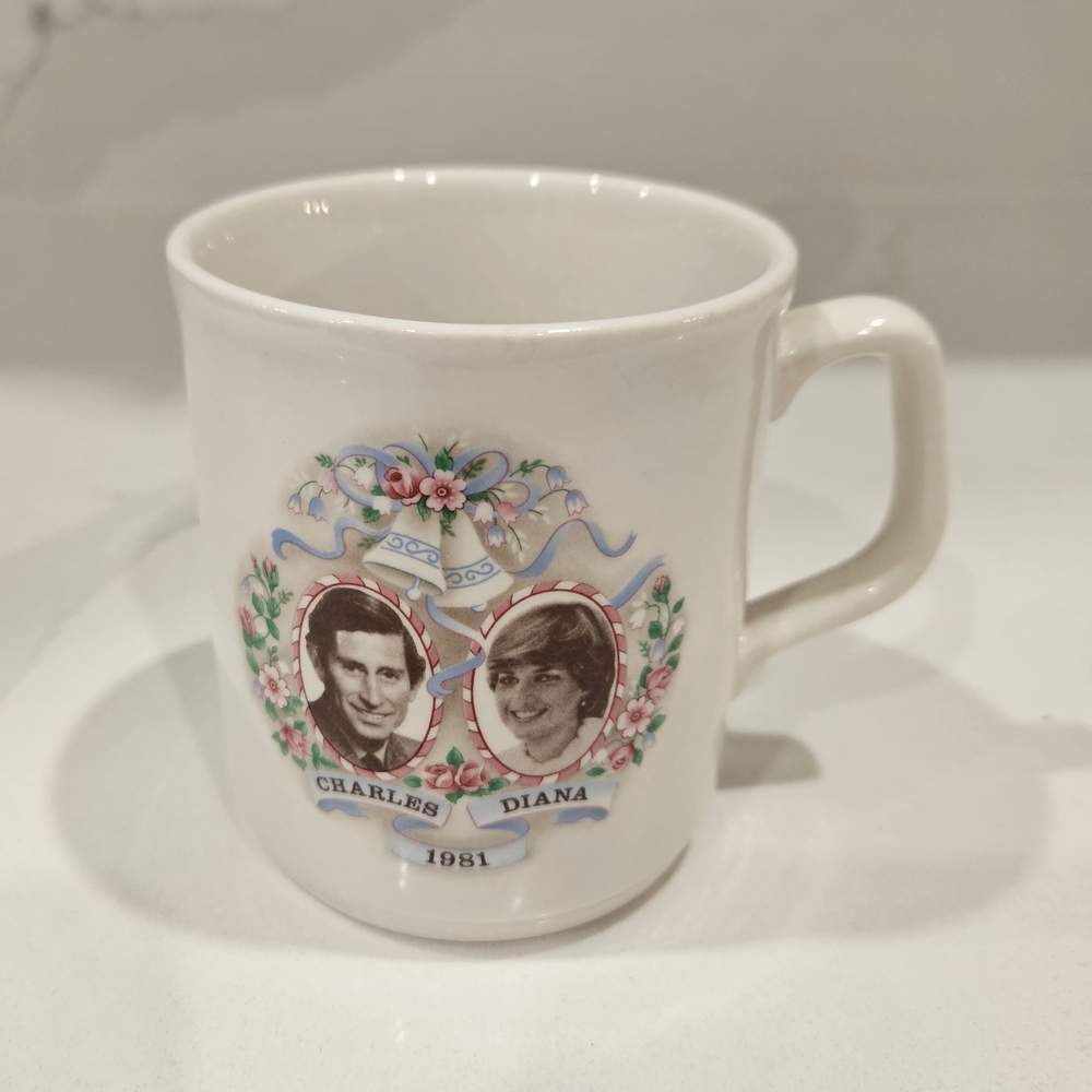 Vintage Prince Charles & Princess Diana Wedding Commemorative Mug 1981